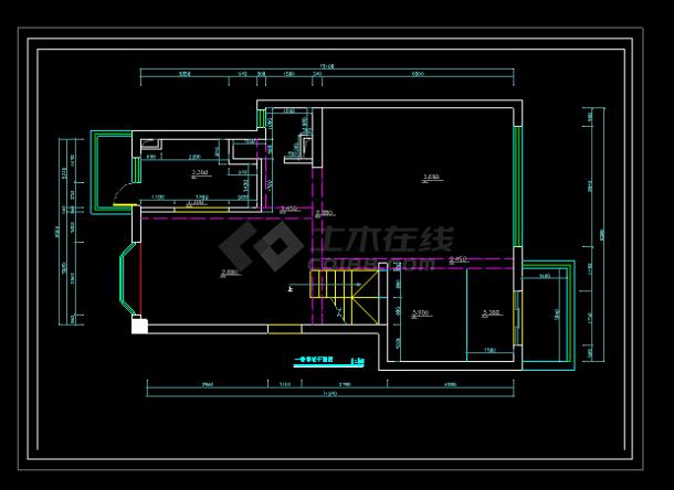 别墅建筑室内装修全套cad施工设计图_居住建筑_土木在线